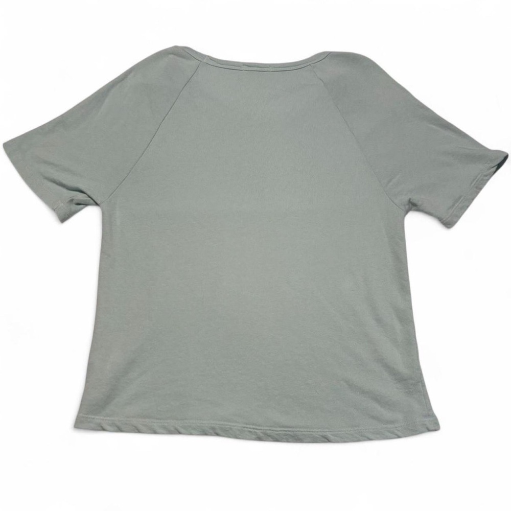 James Perse T-Shirt Sz 2 Boxy Fit French Terry Light Blue Casual Tee USA Made - Picture 2 of 5
